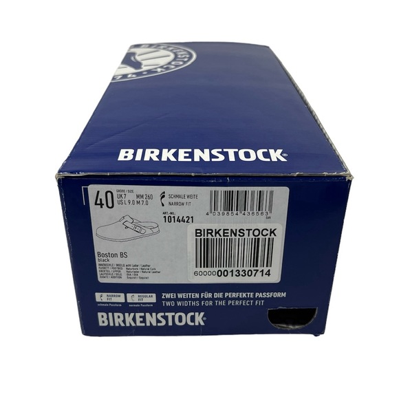 **SOLD**    Birkenstock Boston Exquisite Leather Black Blackout Men 7 Euro 40 - Picture 11 of 16